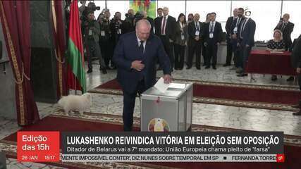 Alexander Lukashenko reivindica vitória em eleição sem oposição em Belarus Alexander Lukashenko reivindica vitória em eleição sem oposição em Belarus