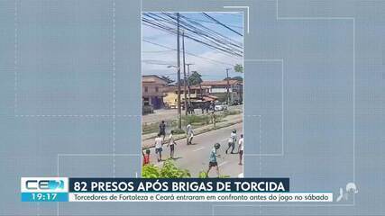 82 torcedores são presos após briga em Fortaleza